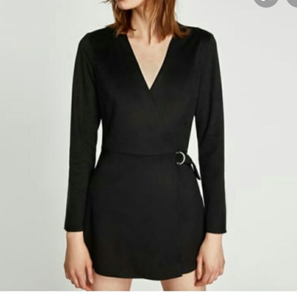 Zara suede romper